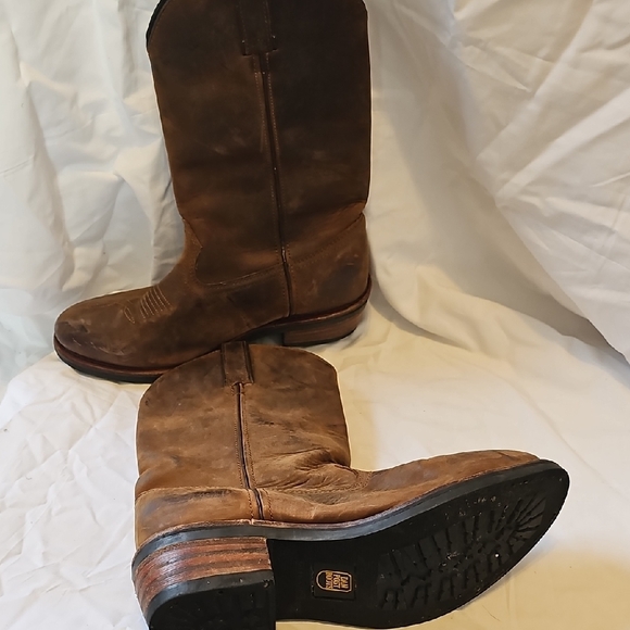 Dan Post Distressed Tan Western Boots - Picture 4 of 7
